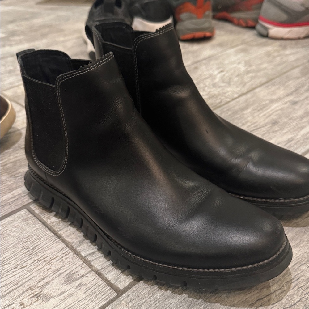 Black Leather Cole Haan Boots